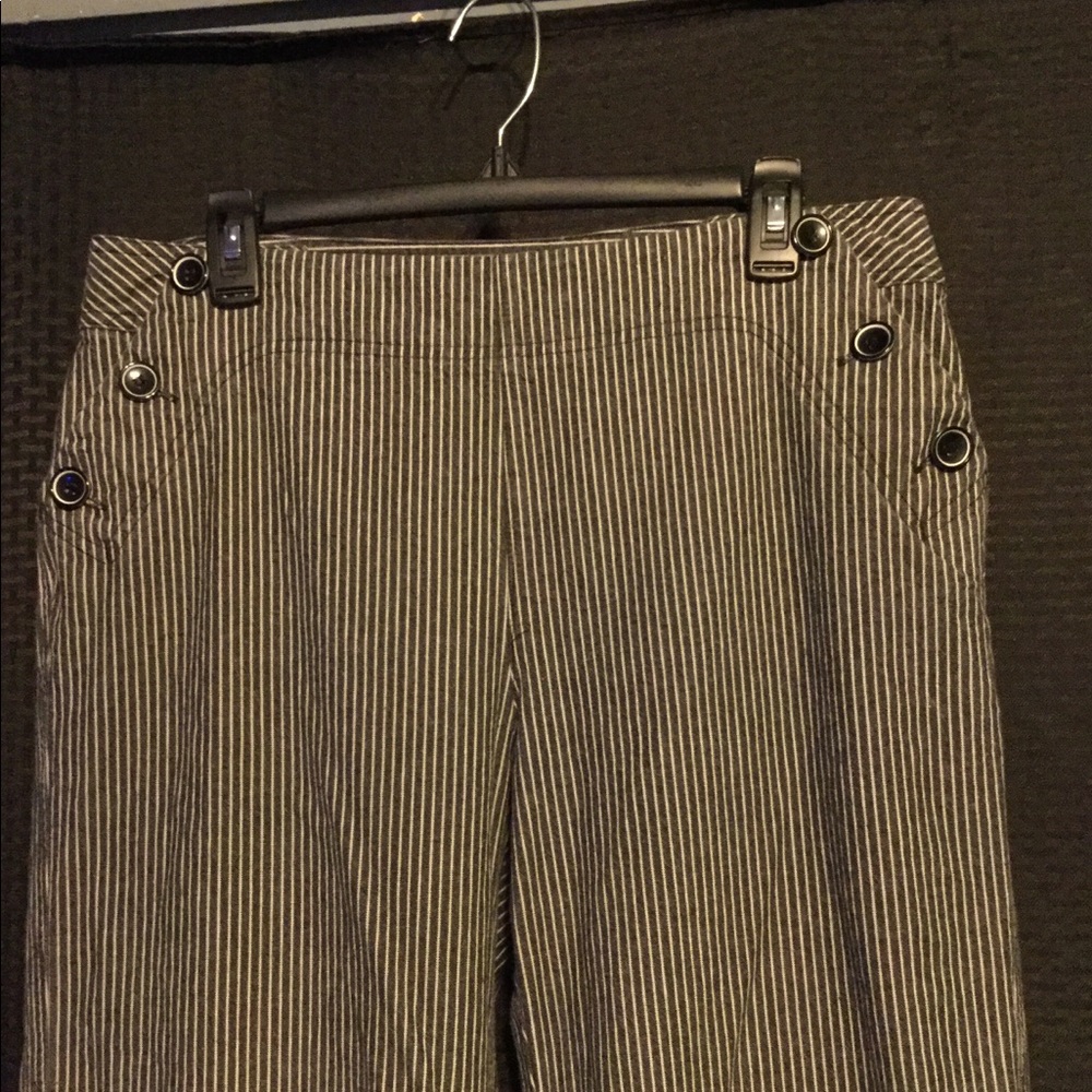 Cato Black & White Striped Jeans